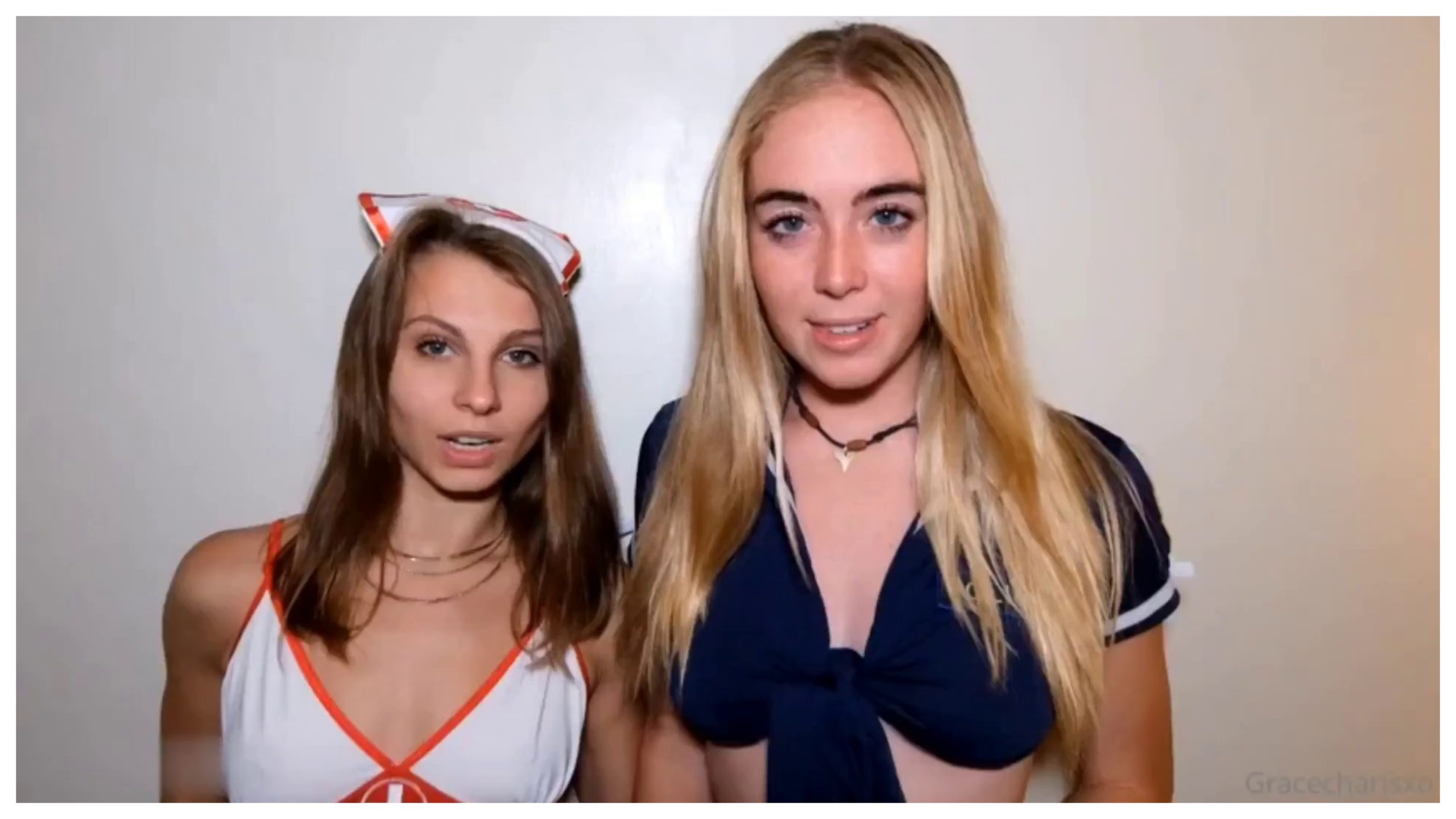 Grace Charis and  Kjanecaron Lesbian Kissing Video Leaked