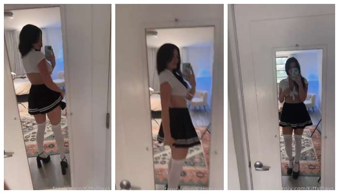 Kitty Plays Fansly Schoolgirl Underboob PPV Video Leaked