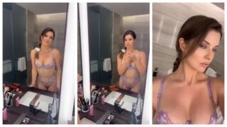 Amanda Cerny Nudes Lingerie Mirror Tease
